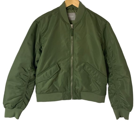Everlane Jackets & Blazers - Everlane Green Classic Nylon Bomber Jacket Size Large